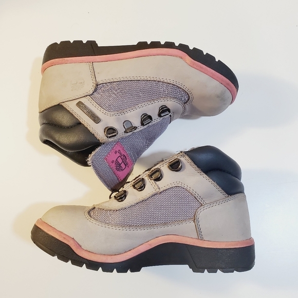 Timberland gray Girls lace up boots size 2 - Picture 7 of 9